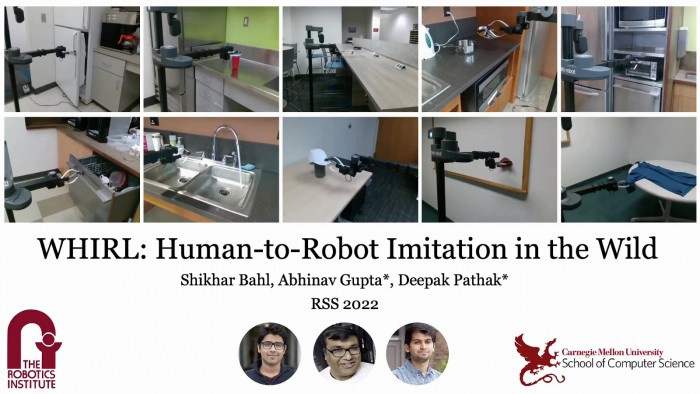 CMU团队尝试让机械臂系统通过观看视频来模仿人类工作