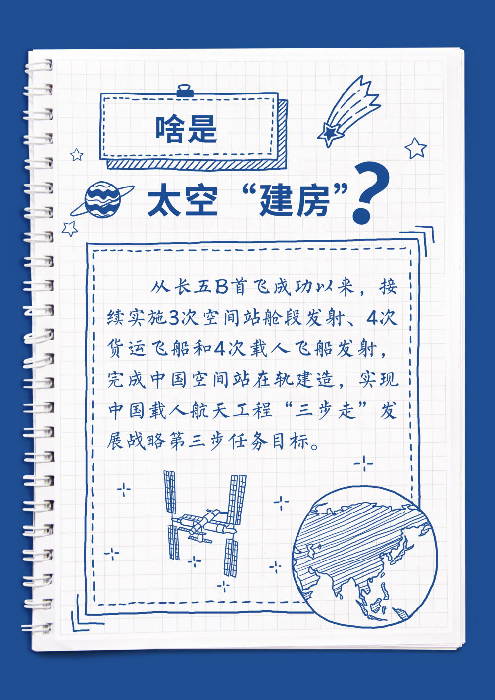 航天新征程丨长征火箭太空“建房”手账