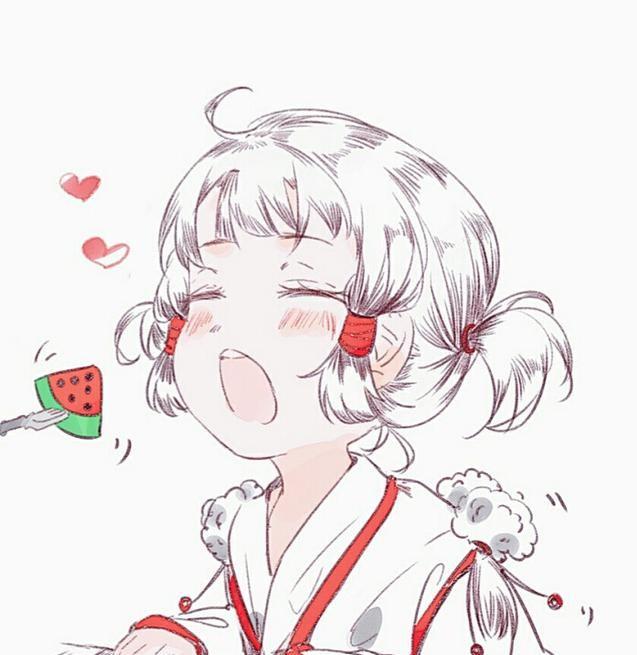 唯美的红色长发动漫卡通女生头像 鹿昔微信，唯美的红色长发动漫卡通女生头像 鹿昔（可可爱爱，运气不坏）