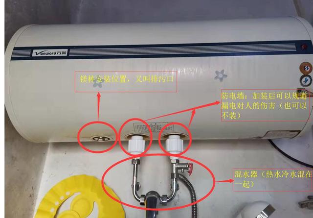 热水器加热开关在哪里图片，热水器的开关在哪里（如何更换电加热式热水器混水器和镁棒）