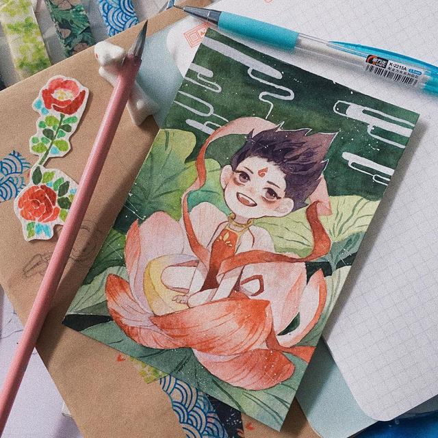 水彩画古风人物教程，水彩画人物教程（这样的水彩好想画）