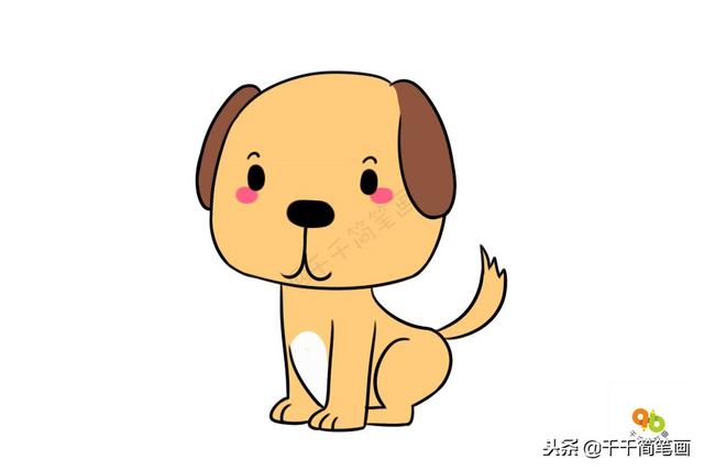 简笔画狗的画法,简笔画狗狗的画法(一大波狗狗简笔画教程)