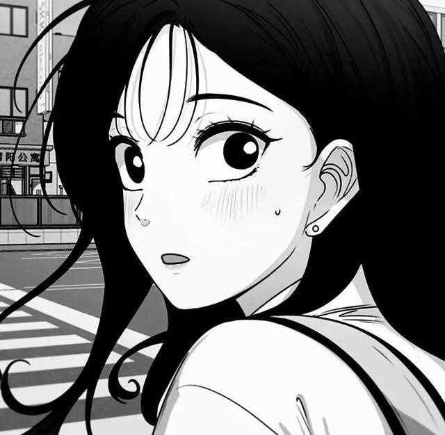 动漫黑白害羞流口水头像女，黑白动漫女头微信（哪朵玫瑰 没有荆棘）